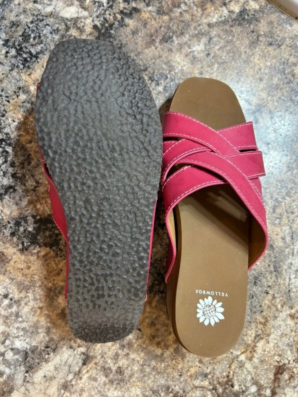 Yellow Box Women's Raspberry Crisscross Slide Sandals - Picture 3 of 6
